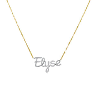 Diamond Script Personalized Name Necklace  Lindsey Leigh Jewelry.
