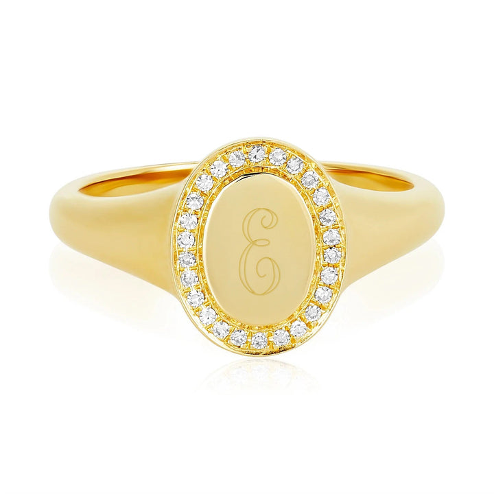 Diamond Signet Ring - Lindsey Leigh Jewelry