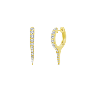 Diamond Spike Huggies  Lindsey Leigh Jewelry.

