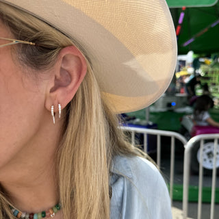 Diamond Spike Huggies  Lindsey Leigh Jewelry.
