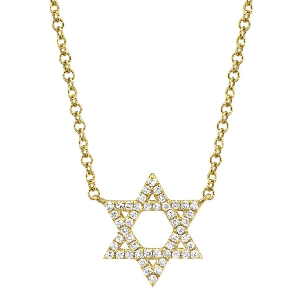 Diamond Star of David Necklace - Lindsey Leigh Jewelry