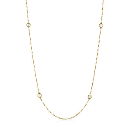 Diamond Station Necklace Lindsey Leigh Jewelry.
