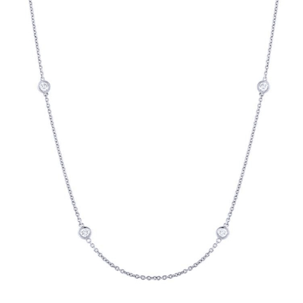Diamond Station Necklace Lindsey Leigh Jewelry.