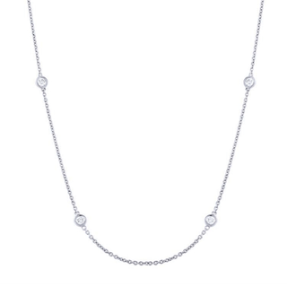Diamond Station Necklace Lindsey Leigh Jewelry.
