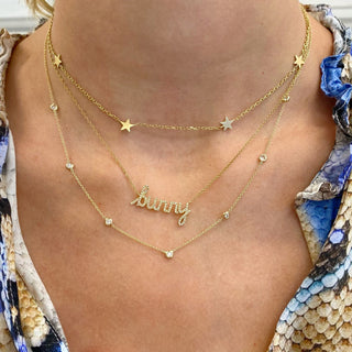 Diamond Station Necklace  Lindsey Leigh Jewelry.
