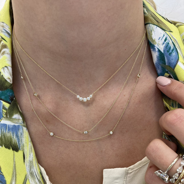 Diamond Station Necklace Lindsey Leigh Jewelry.