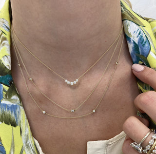 Diamond Station Necklace Lindsey Leigh Jewelry.
