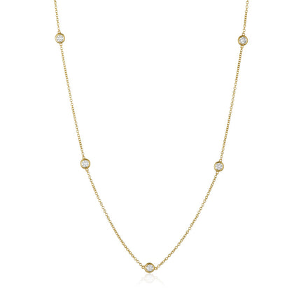 Diamond Station Necklace Lindsey Leigh Jewelry.