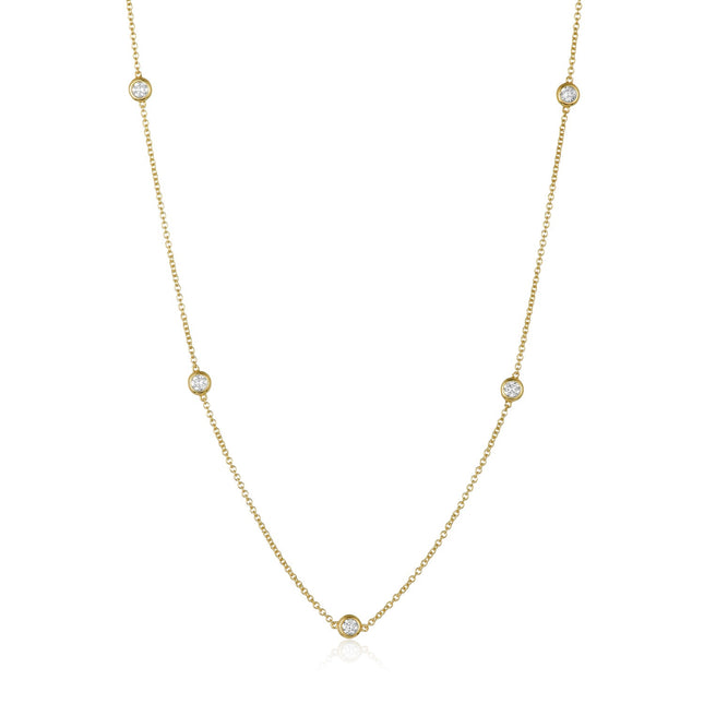 Diamond Station Necklace Lindsey Leigh Jewelry.