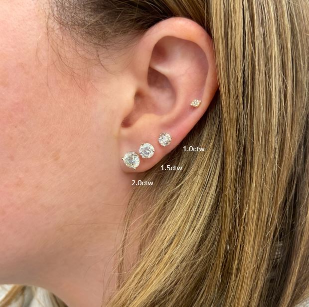 Diamond Stud Earrings by Lindsey Leigh Jewelry