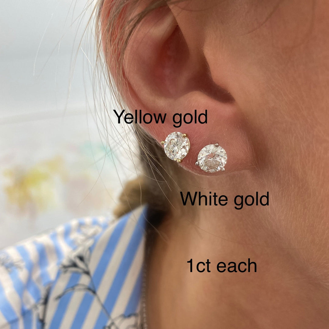 Real gold and diamond earrings Clearance