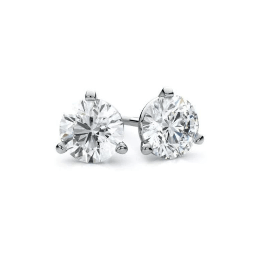 Heart Shape Diamond Stud Earrings For Women Solid 18kt White Gold Fine  Jewelry at Rs 39551/pair | Diamond Stud Earring in Surat | ID: 21129365248