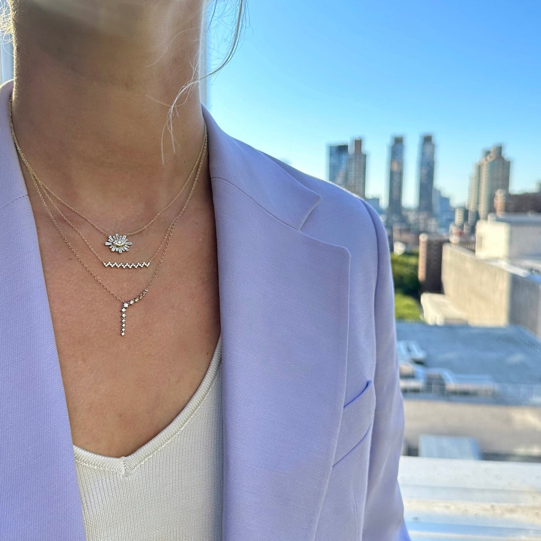 Diamond Sunburst Necklace - Lindsey Leigh Jewelry