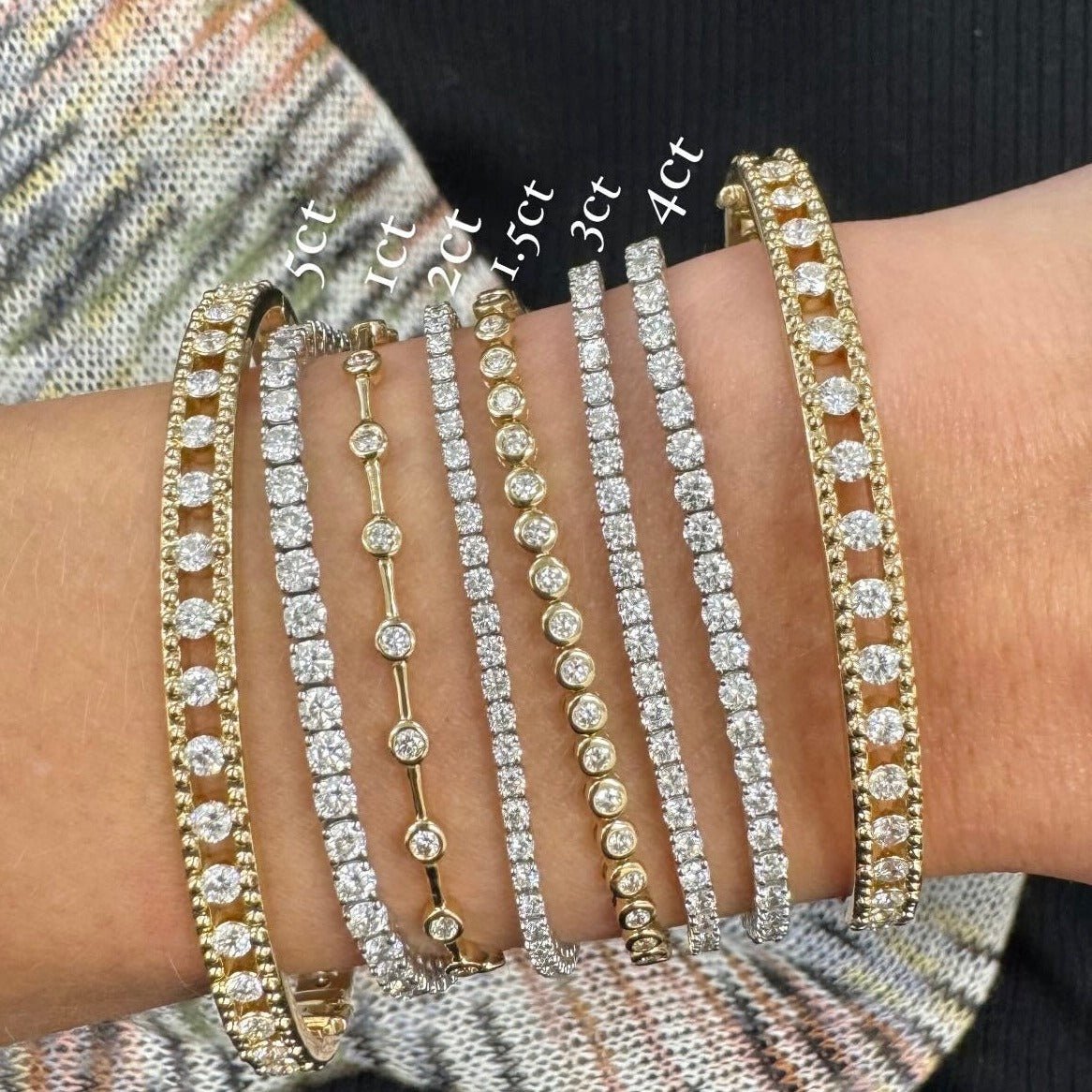 Gold and diamond tennis on sale bracelets