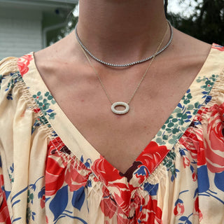 Diamond Tennis Necklace  Lindsey Leigh Jewelry.
