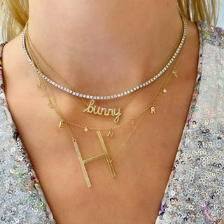 Diamond Tennis Necklace  Lindsey Leigh Jewelry.
