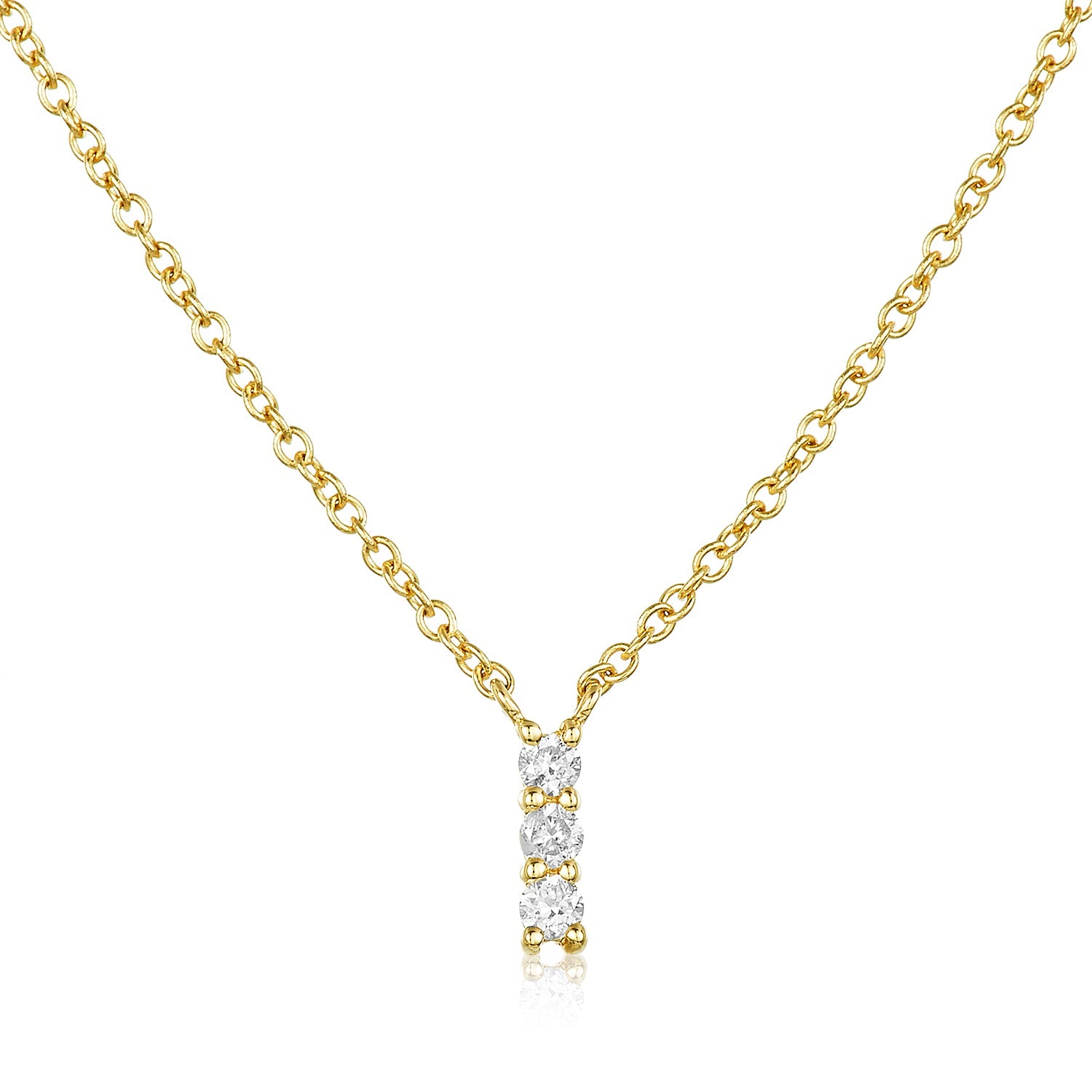Amazon.com: THE JEWEL ZONE Real Diamond Beaded Linear Heart Trio Pendant in  14k Rose Gold Over Sterling Silver : Clothing, Shoes & Jewelry
