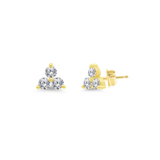 Diamond Trio Studs  Lindsey Leigh Jewelry.
