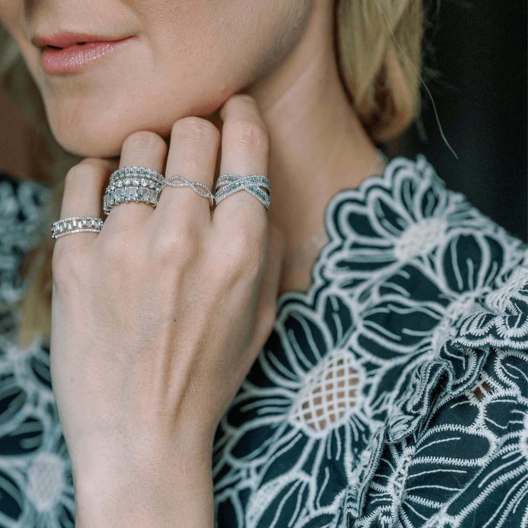 Diamond Twist Ring - Lindsey Leigh Jewelry