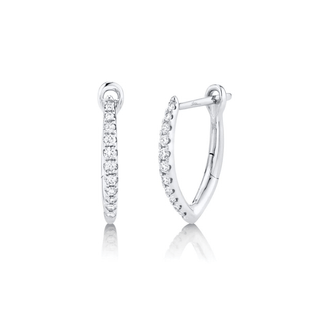 Diamond V Hoop  Lindsey Leigh Jewelry.
