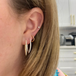Diamond V Hoop  Lindsey Leigh Jewelry.
