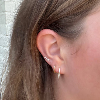 Diamond V Hoop  Lindsey Leigh Jewelry.
