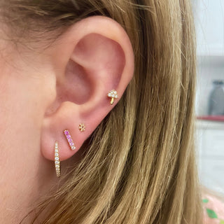 Diamond V Hoop  Lindsey Leigh Jewelry.
