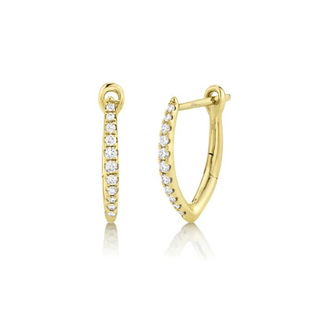 Diamond V Hoop  Lindsey Leigh Jewelry.
