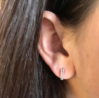 Double Diamond Huggies  Lindsey Leigh Jewelry.
