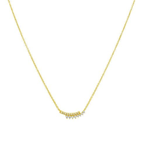 Double Diamond Wisp Necklace - Lindsey Leigh Jewelry
