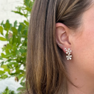 Double Flower Dangle Earrings  Lindsey Leigh Jewelry.
