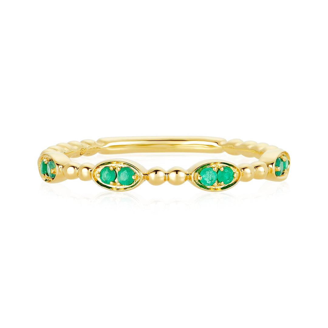 Double Gemstone Bead Ring - Lindsey Leigh Jewelry