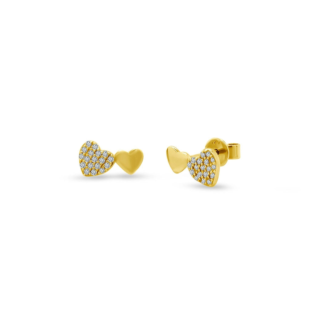 Double Heart Studs - Lindsey Leigh Jewelry