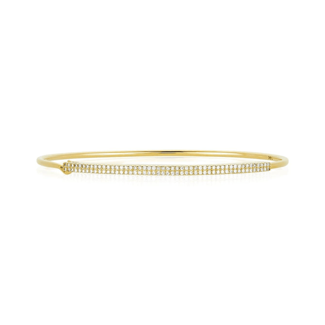 Double Row Pave Bangle - Lindsey Leigh Jewelry