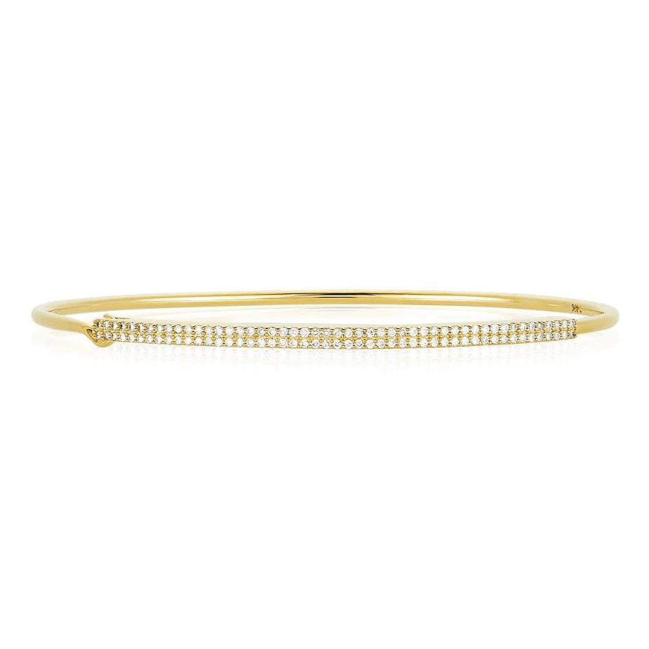 Double Row Pave Bangle - Lindsey Leigh Jewelry