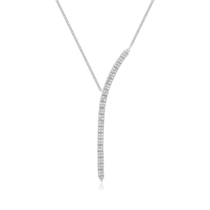 Double Row Pave Waterfall Necklace - Lindsey Leigh Jewelry