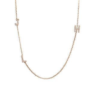 Double Sided Diamond Initial Necklace  Lindsey Leigh Jewelry.
