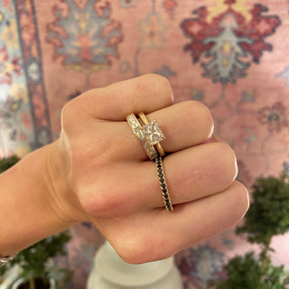 East West Emerald Cut Solitaire  Lindsey Leigh Jewelry.
