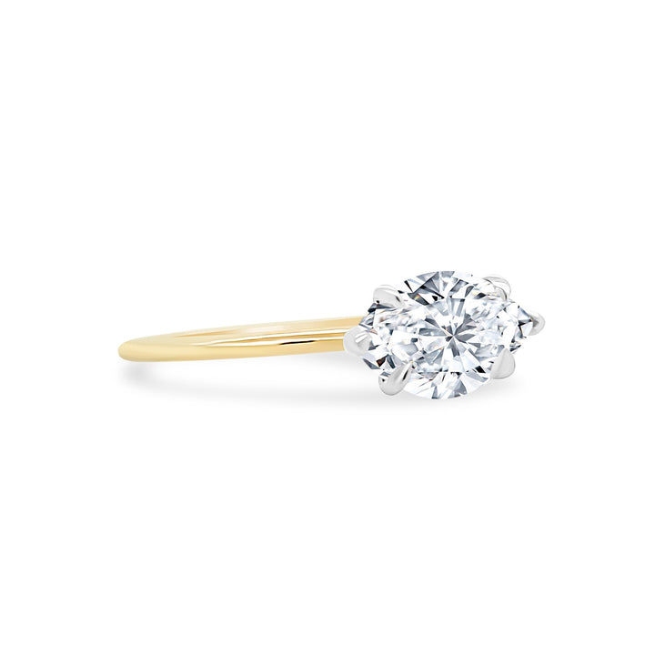 East / West Marquise Diamond Solitaire - Lindsey Leigh Jewelry