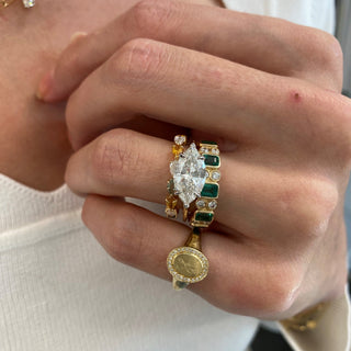 East West Marquise Cut Solitaire  Lindsey Leigh Jewelry.
