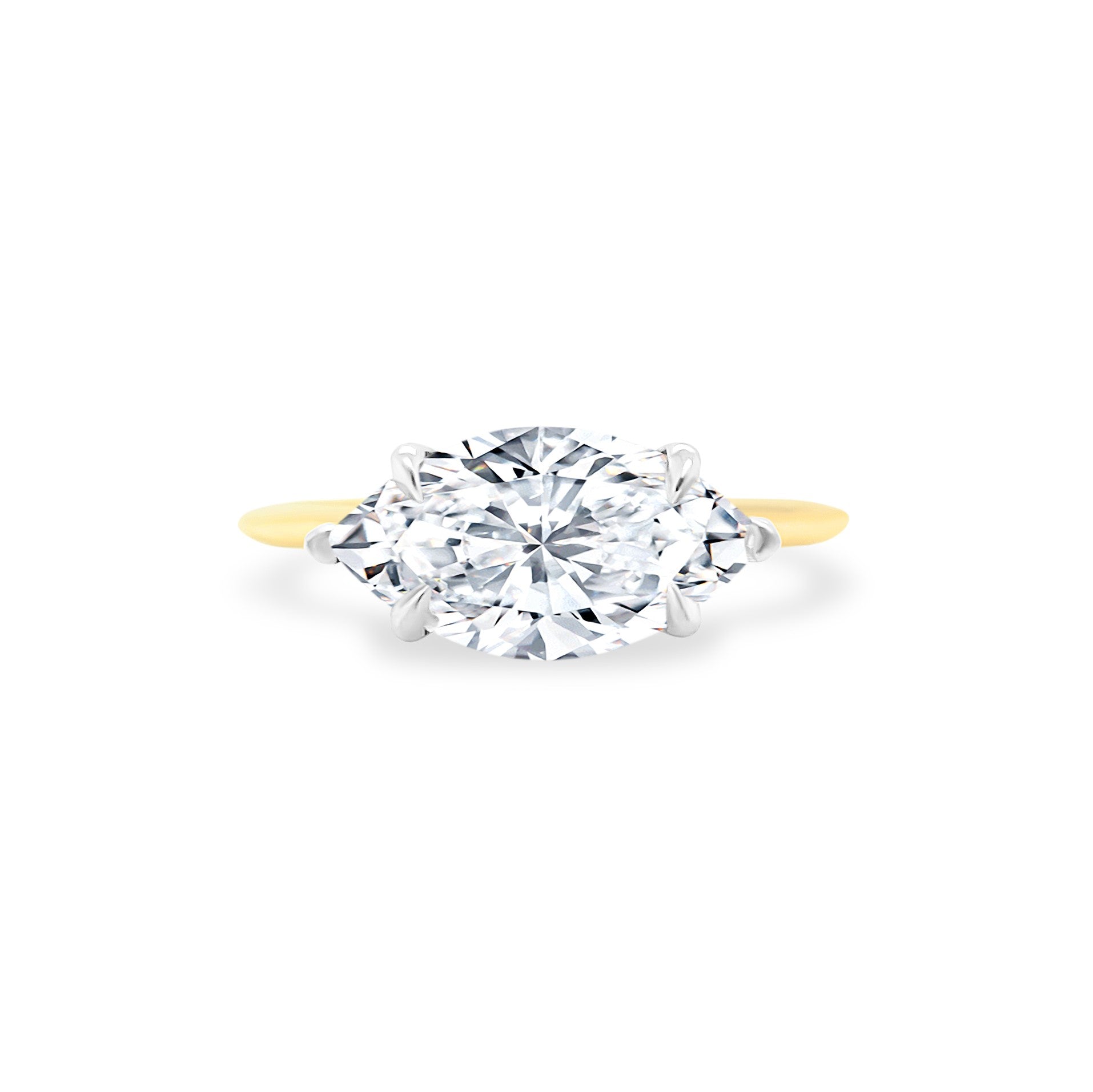 East West Marquise Cut Solitaire – Lindsey Leigh Jewelry