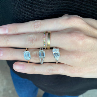 East West Marquise Cut Solitaire  Lindsey Leigh Jewelry.
