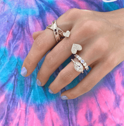 East / West Marquise Diamond Solitaire - Lindsey Leigh Jewelry