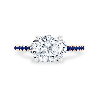 East West Oval Cut on Gemstone Band  Lindsey Leigh Jewelry.
