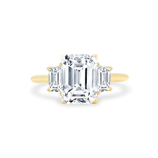 Emerald Cut with Trapezoid Cut Side Stones  Lindsey Leigh Jewelry.
