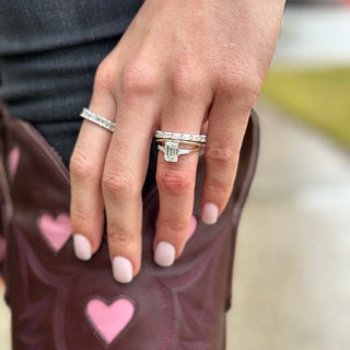 Emerald Cut with Tapered Baguette Cut Side Stones  Lindsey Leigh Jewelry.
