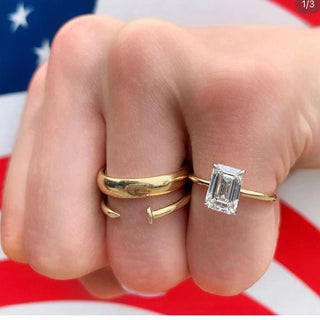 Emerald Cut Solitaire  Lindsey Leigh Jewelry.
