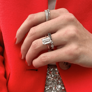 Emerald Cut Solitaire  Lindsey Leigh Jewelry.
