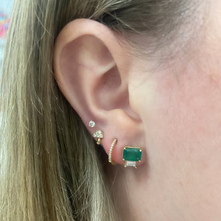 Emerald & Diamond Studs  Lindsey Leigh Jewelry.
