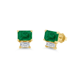 Emerald & Diamond Studs  Lindsey Leigh Jewelry.
